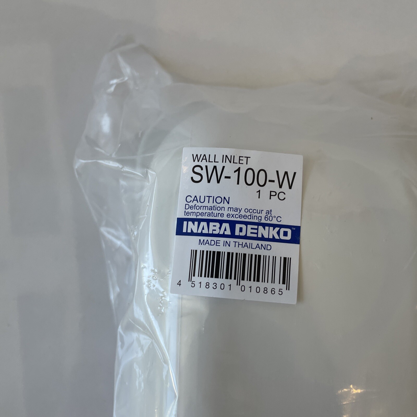 Slimduct 86116 SW-100-W Wall Inlet 100mm 3-3/4″ White 4″ – Line set
