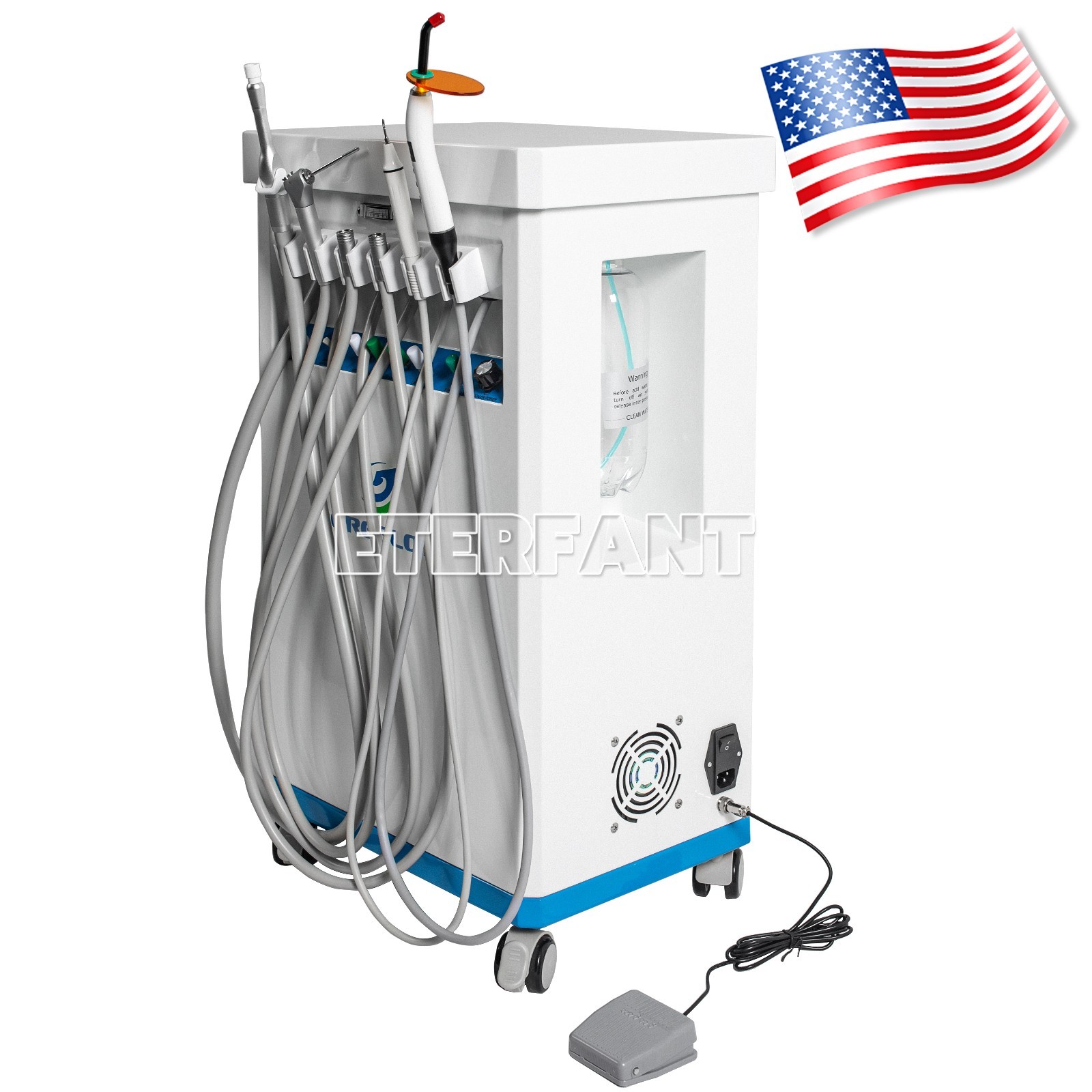 Dental Unit System with Built-in Air Compressor/Curing Light Ultrasonic Scales