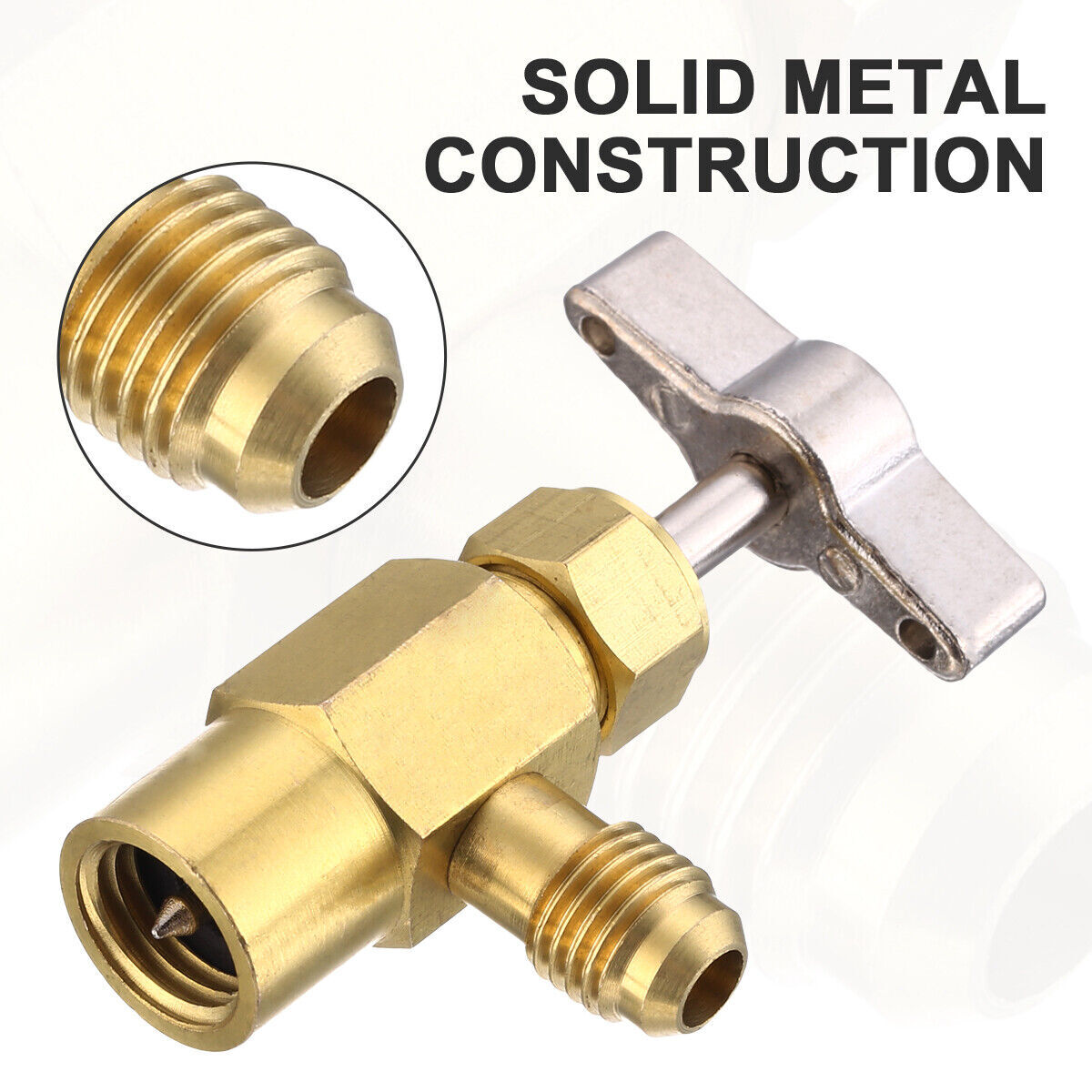 Can Tap Self-Sealing HVAC Freon Tank Adapter Valve Core Refrigerantion Tool Kit