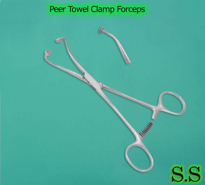 2PEER TOWEL CLAMP Forceps Surgical OB/GYNECOLOGY INSTRU