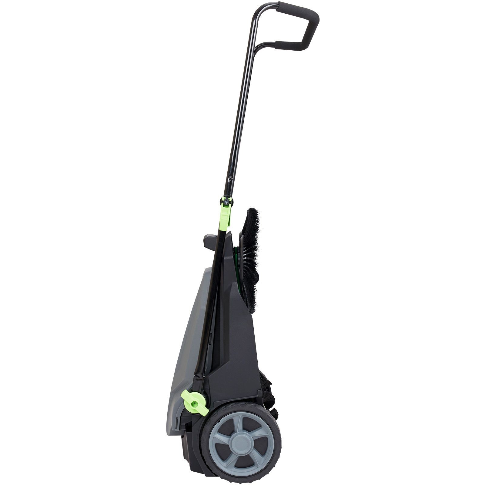 Manual Walk-Behind Floor Sweeper with Adjustable Height for Outdoor Use