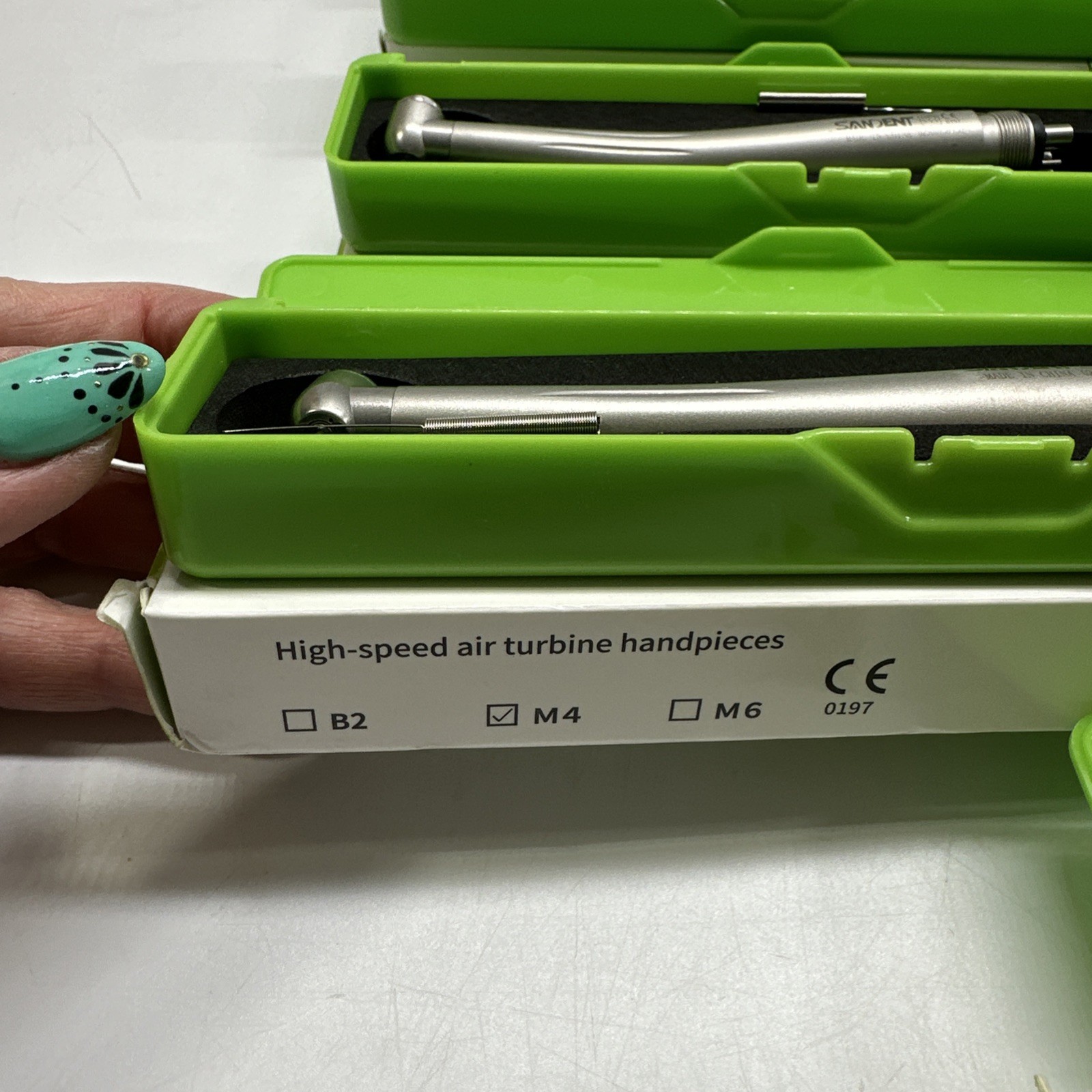 SANDENT NSK Style Dental High Speed Handpiece Push Button Turbine 2Hole 4Hole M4