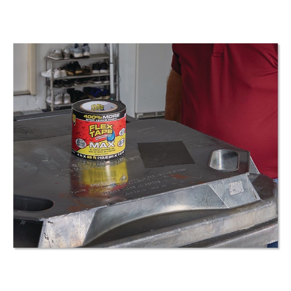 Flex Seal Products TFSMAXBLK04 4″x25′ Rubberized Waterproof Tape – Blk 3/CT New
