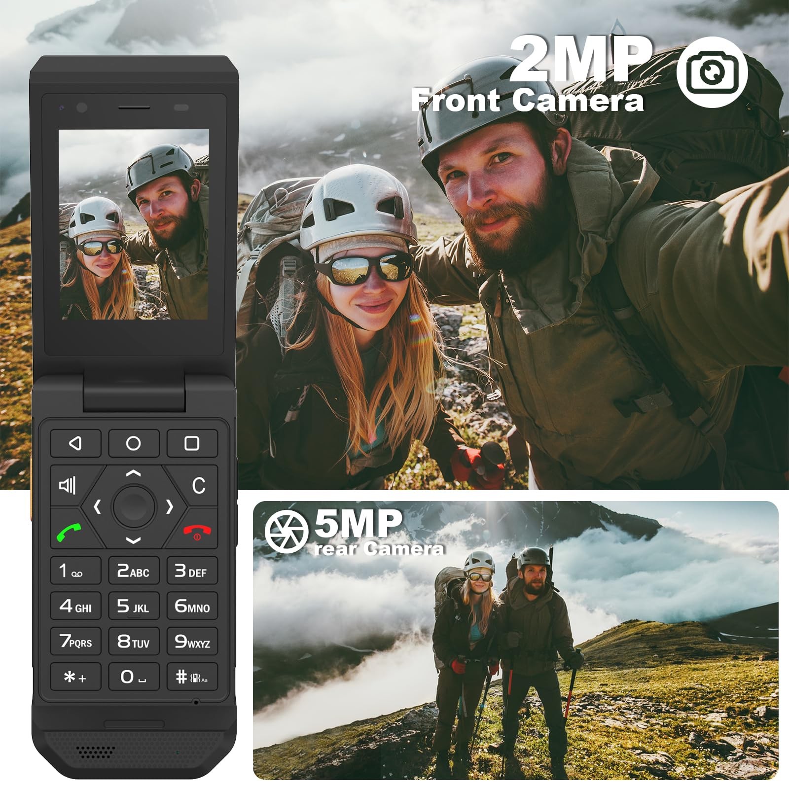 S22 Rugged Flip Phone Unlocked (16GB) 2.8» Touchscreen Smart Cell Phone Andr…