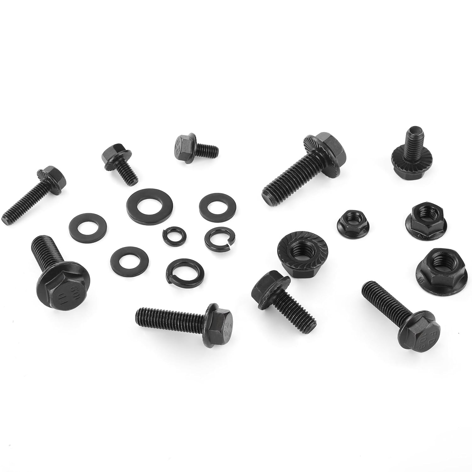 – Nuts and Bolts Assortment Kit, 272 Pcs, Black Carbon Steel, Grade 10.9, M6, M8