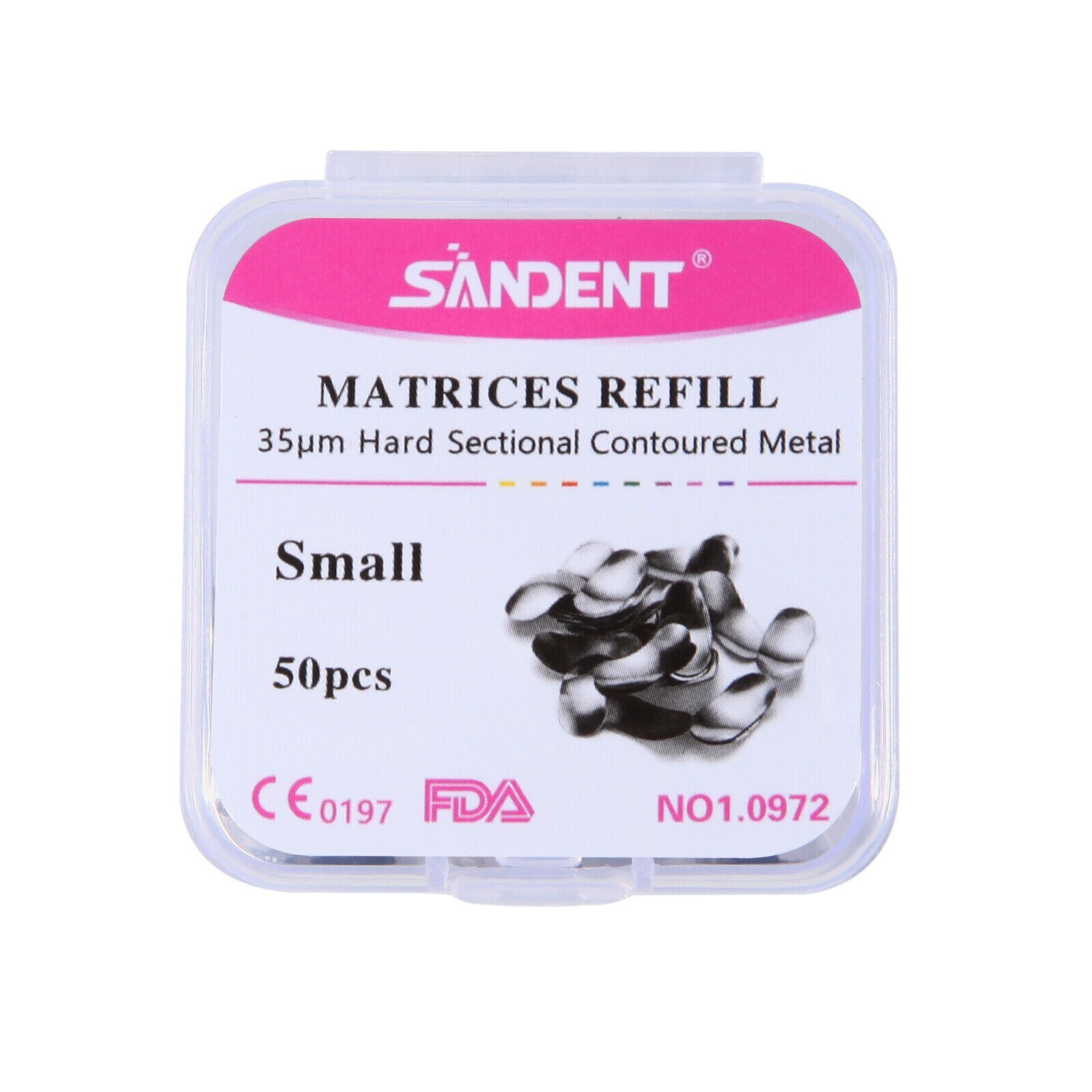 50Pcs Dental Sectional Matrix System Contoured Metal Matrices Refill Bands USA