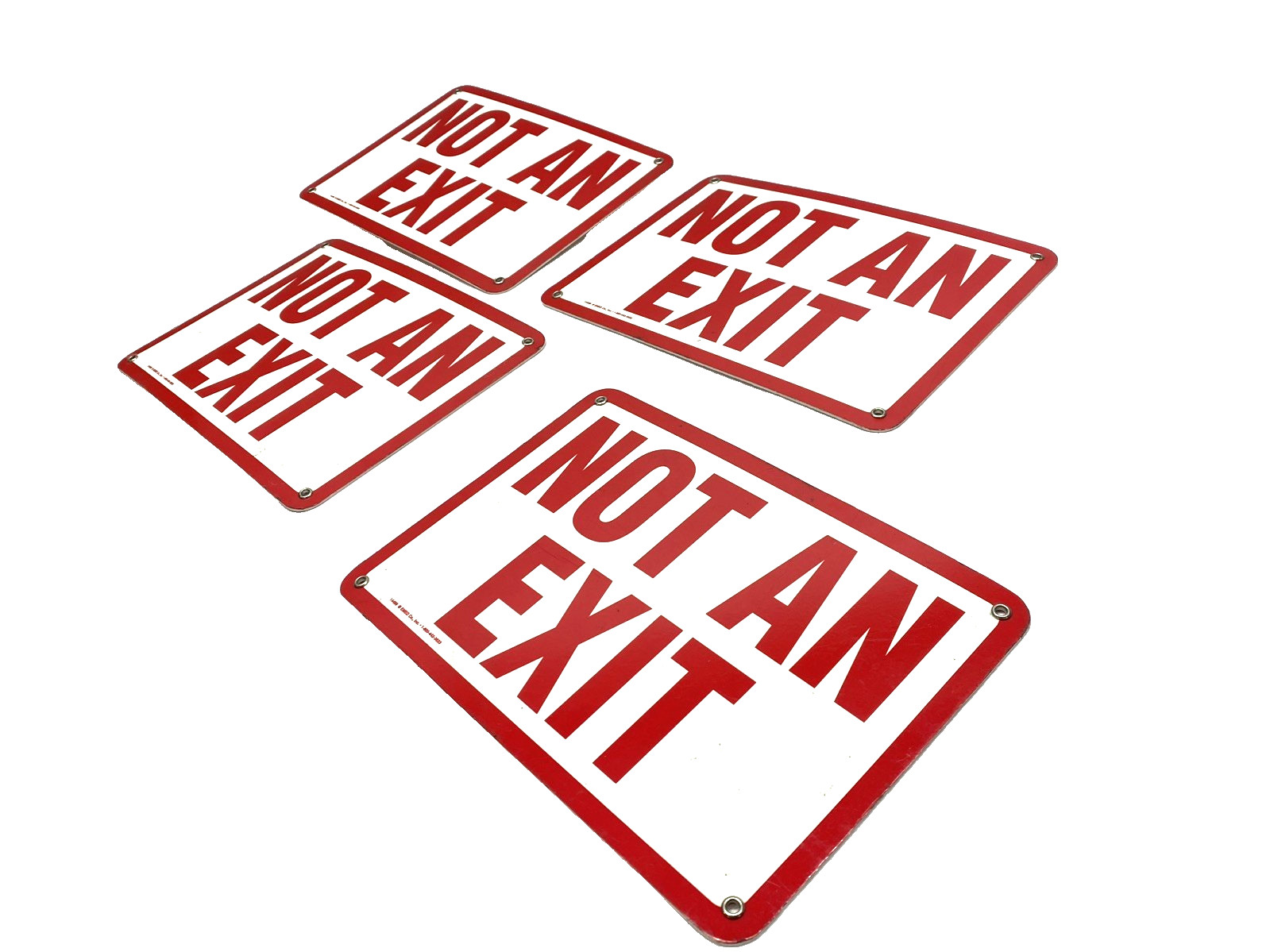 EMED 14499 Not An Exit Sign 10″X7″ LOT OF 4