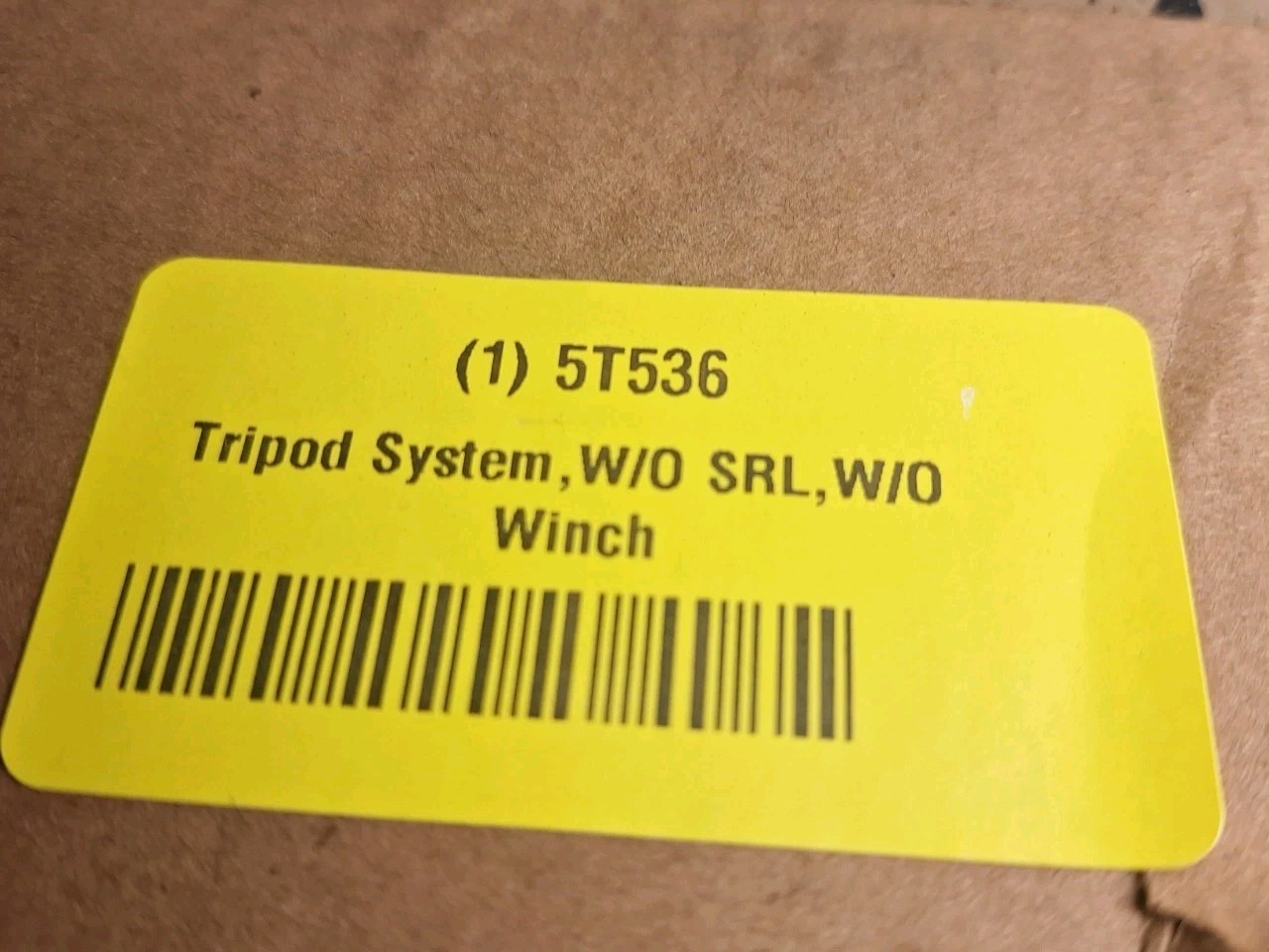 HONEYWELL MILLER 51/7FT Tripod System, W/O SRL, W/O Winch 5T536