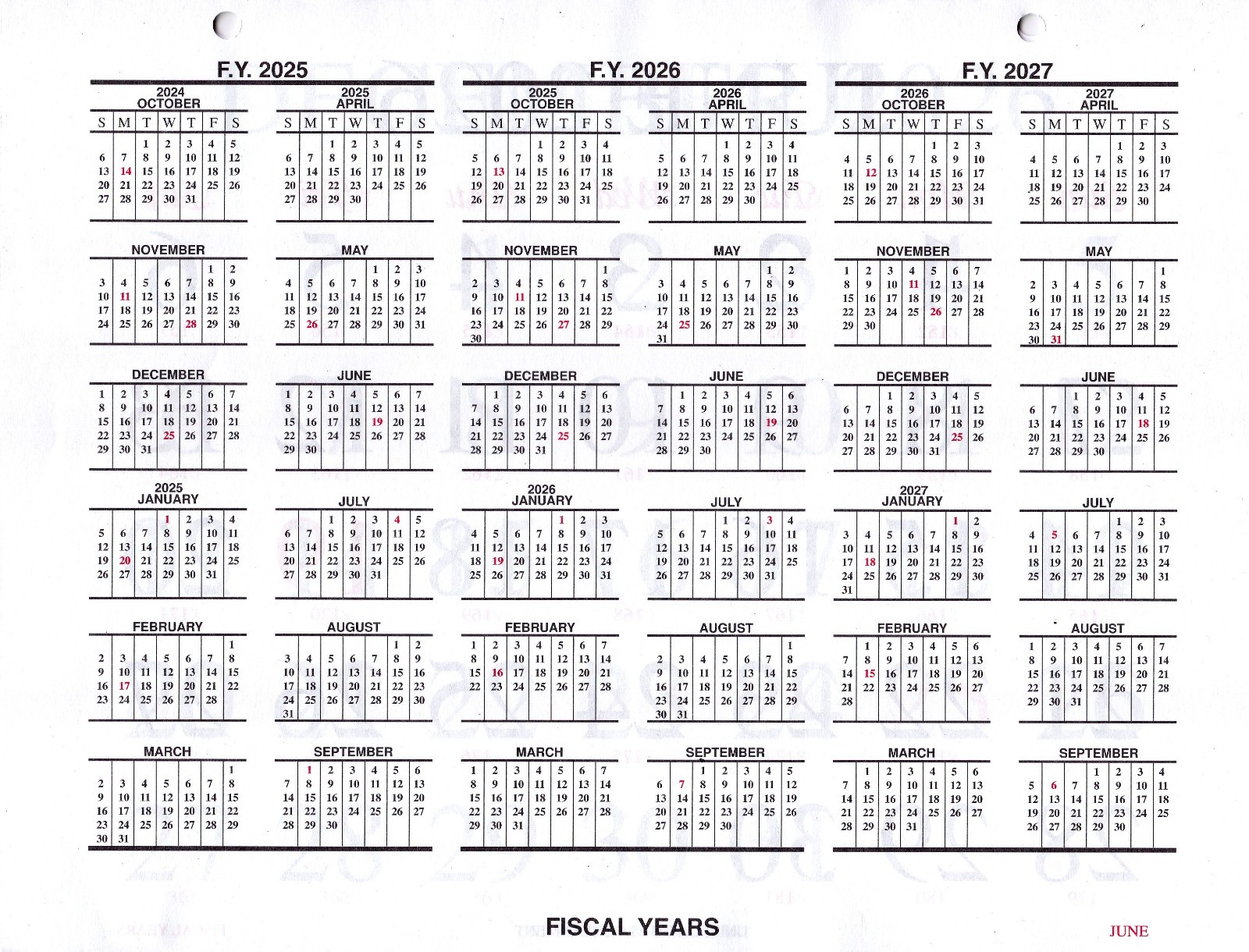 Unicor 2025 Fed Wall Calendar, Qty=1, Individual, Single, Displays 3 Months …