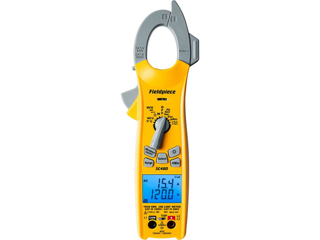 SC480 True-RMS Wireless AC Clamp Multimeter for Precision Measurements