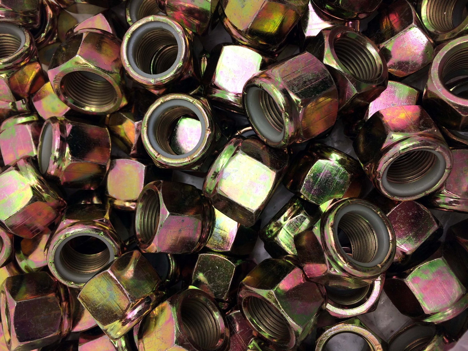 (50) Nyloc Grade 8/C Hex Locking Nuts 3/4-16 Yellow Zinc Plated Nylock