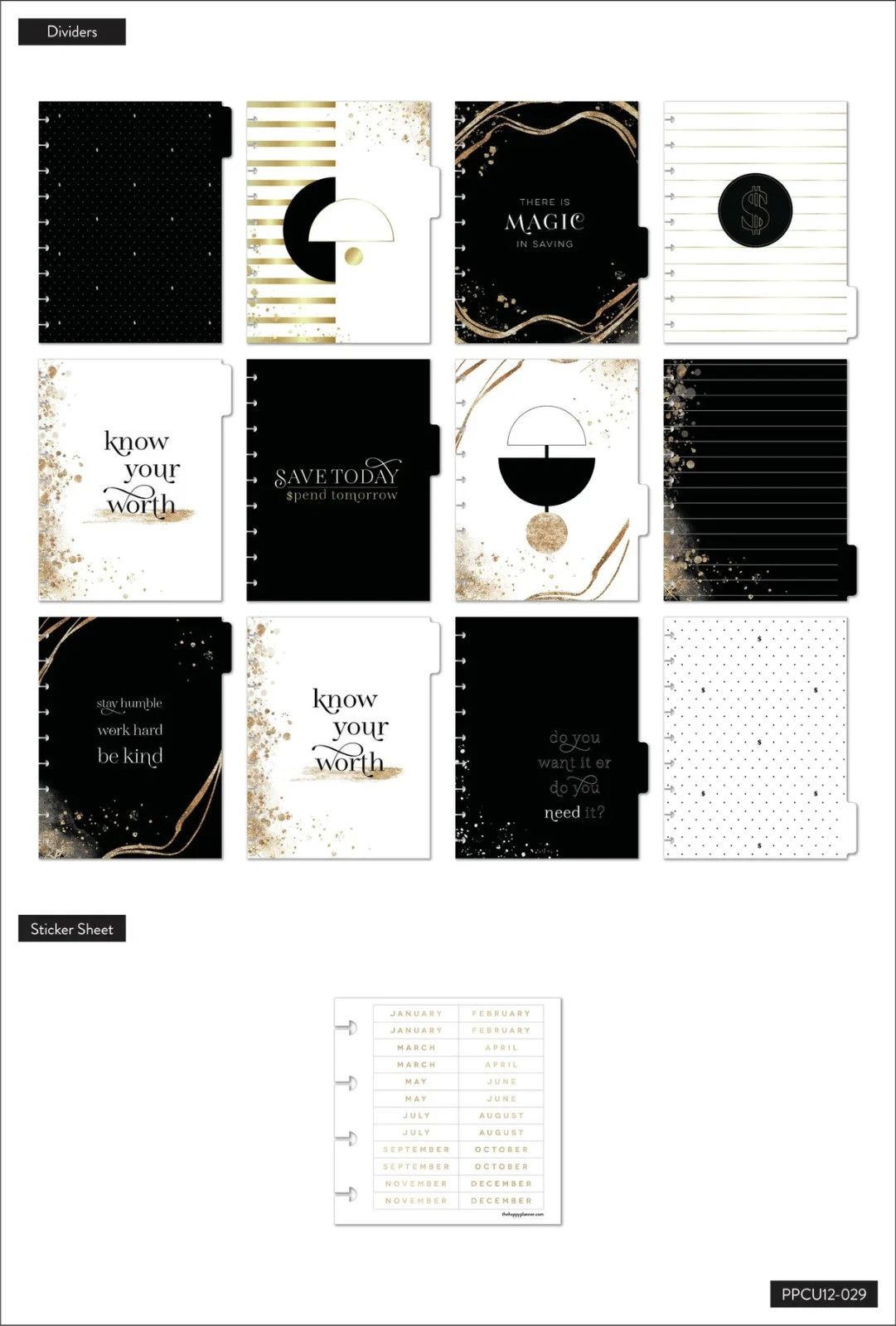 The Happy Planner Know Your Worth Budget Classic Planner, Undated 12 Month, New