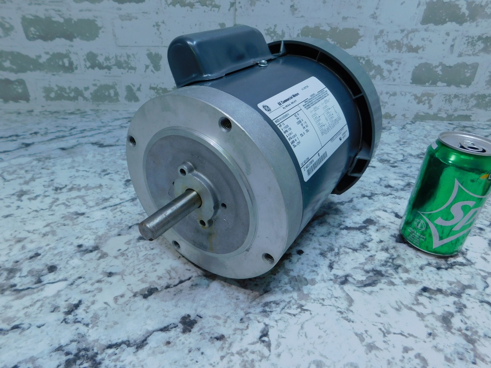 1/2 HP 1725 RPM GE Motor, Fr 56C, 1.15 SF, 115/230 Volts, C368, Unused