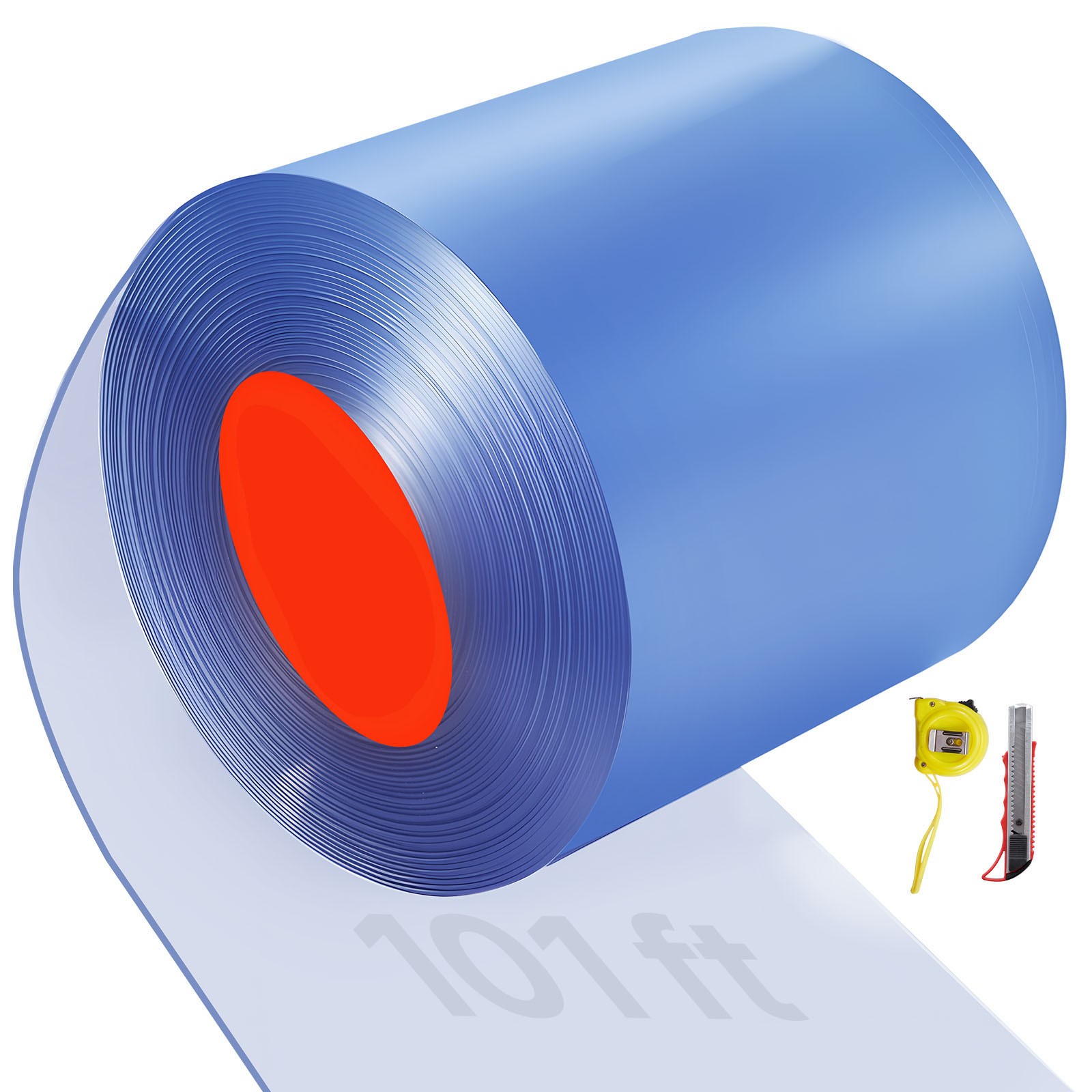 Uimoso PVC Strip Curtain 101 ft x 12 in Thermal Insulating Plastic Door Cover