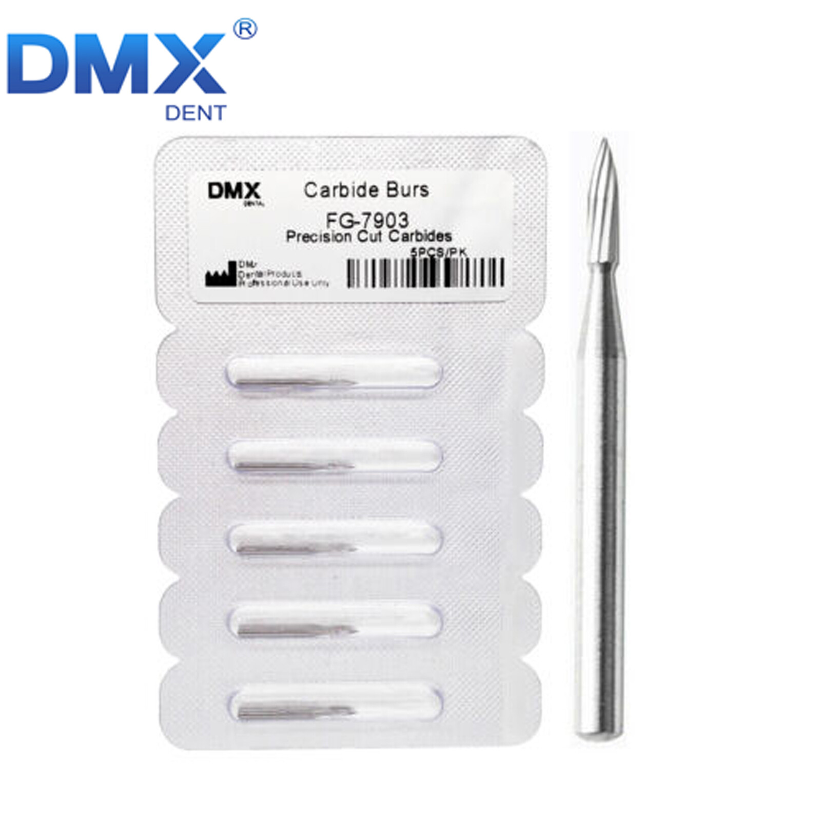 10Pc Dental Trimming & Finishing Drill Tungsten Carbide Flame Bur 7901 7902 7903
