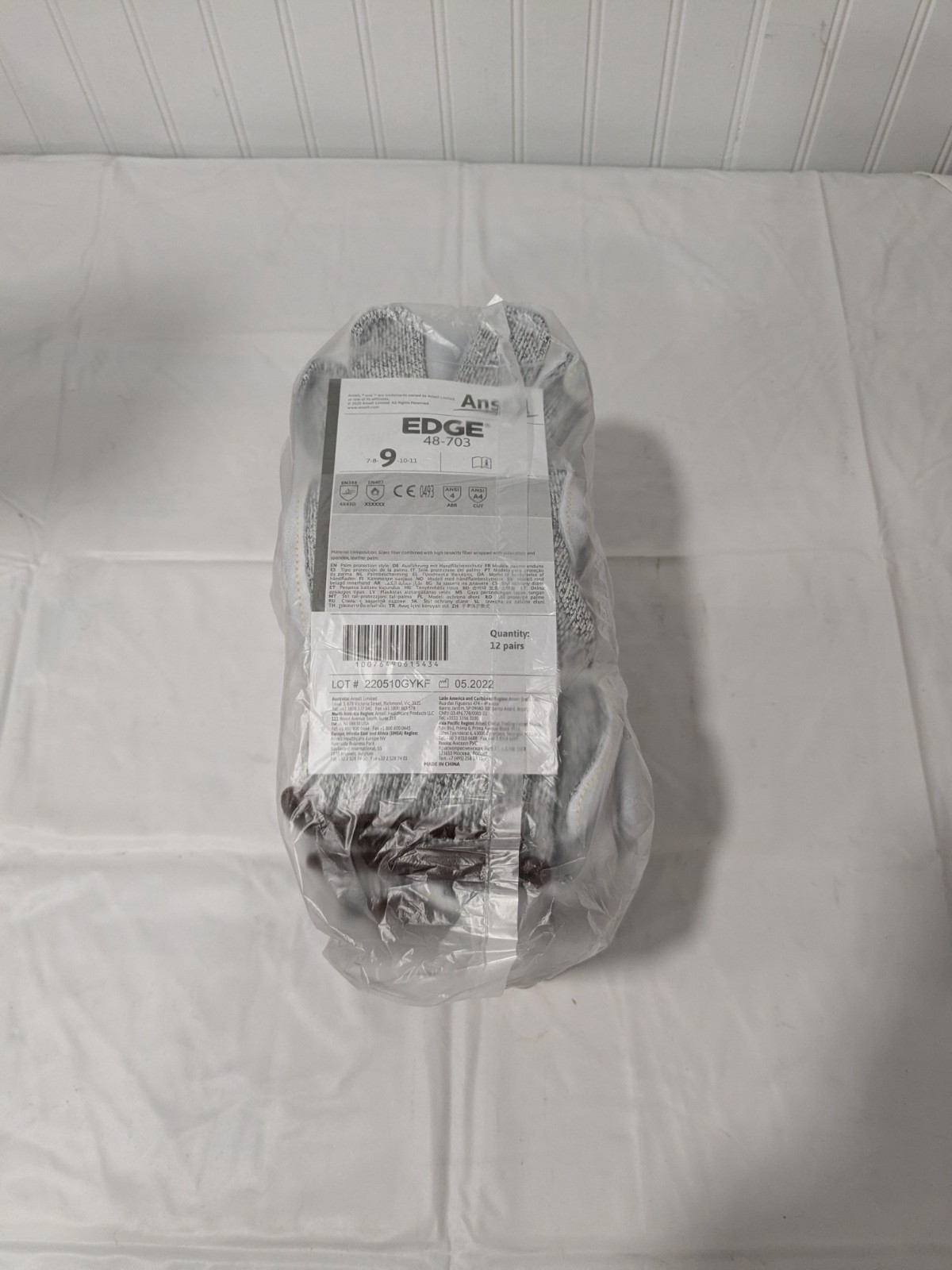 Ansell Cut, Puncture & Abrasion-Resistant Glove Sz Large 12 Pairs 48703090