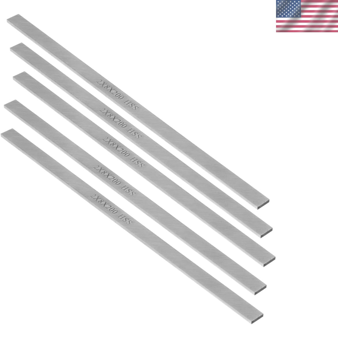 HSS Lathe Tool Bit 2mm x 8mm x 200mm, Square Lathe Turning Tool Blanks, High …