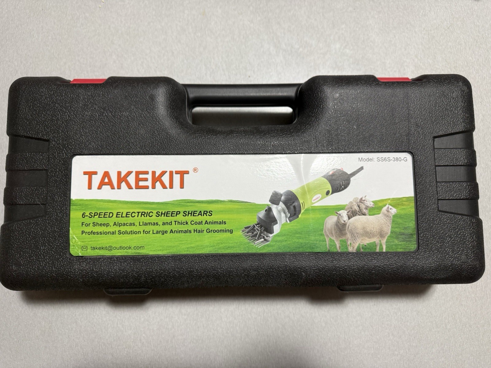 TAKEKIT Professional Electric Sheep Shears 6 Speeds, 380W