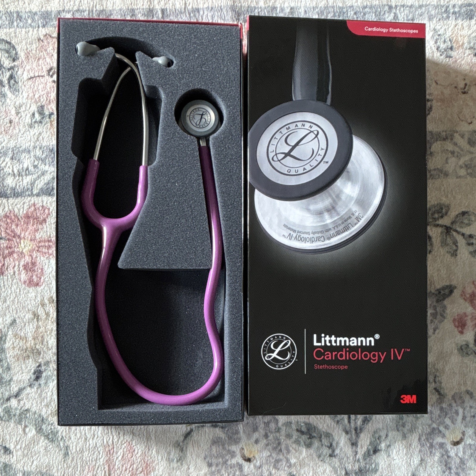 3M Littmann Cardiology IV Cardiology Stethoscope Dual Head Purple MPN 6239