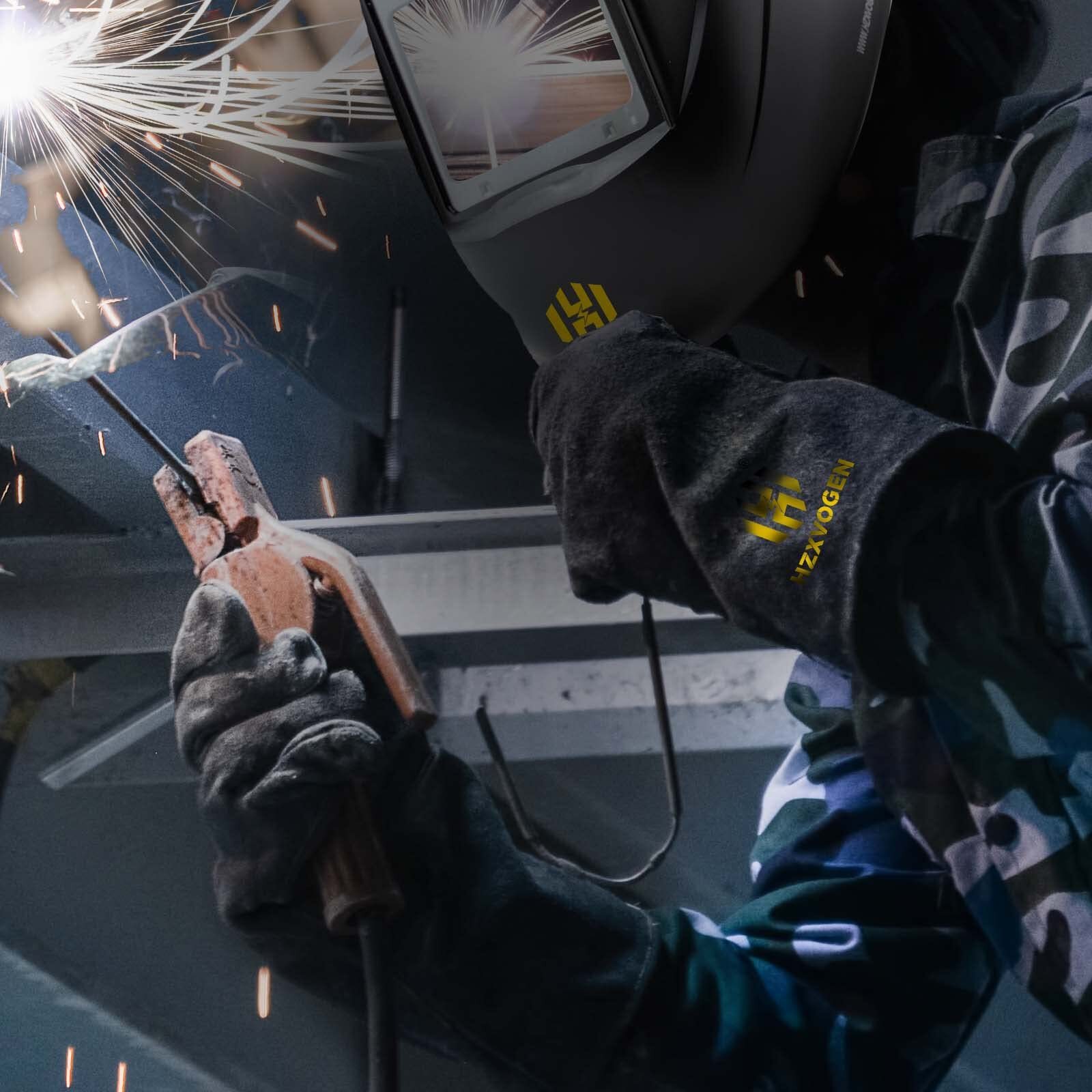 HITBOX 14‘’ 932°F Heat resistant Work Gloves Welding Gloves Grilling gloves BLK.