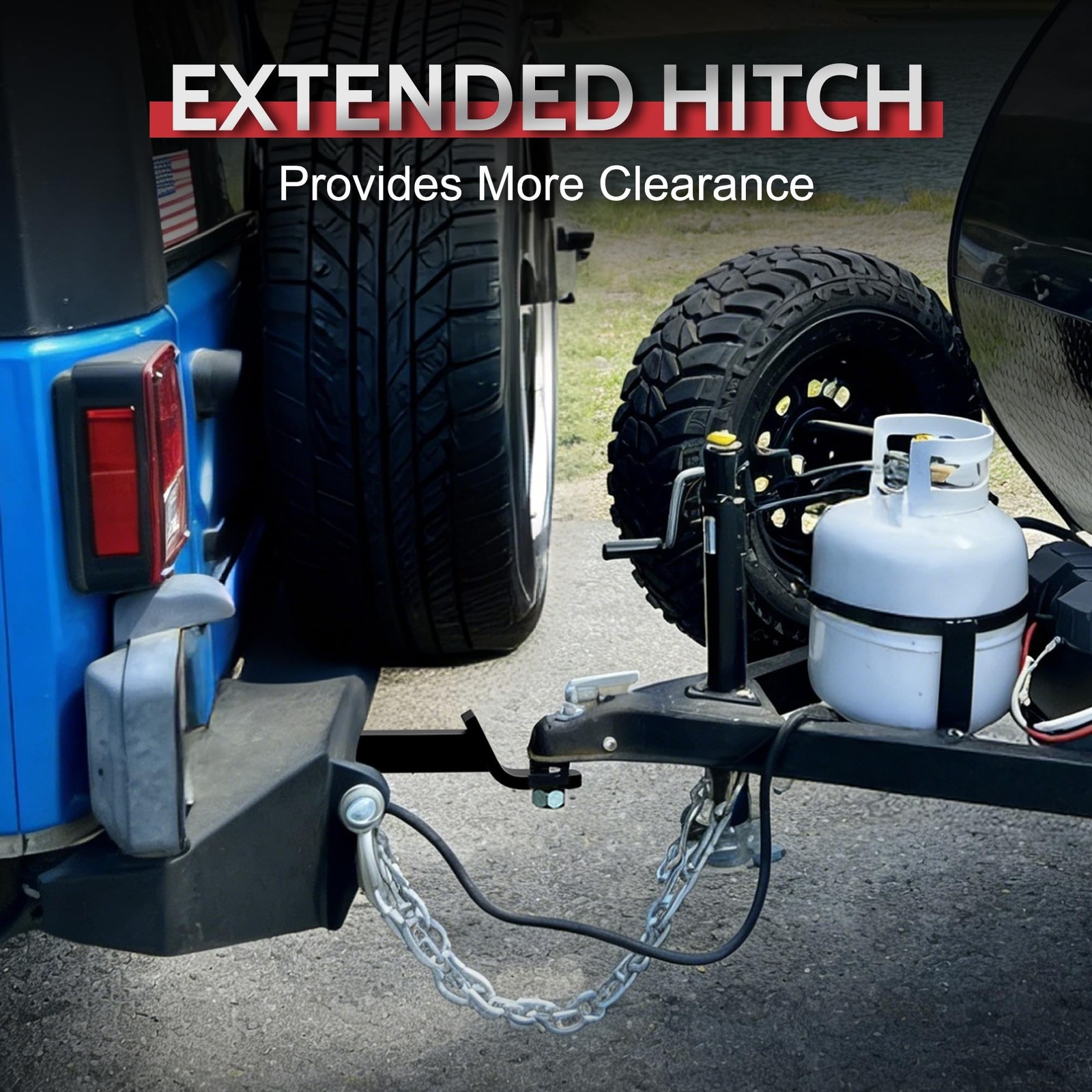 2 Inch Extended Hitch Ball Mount with 13 Inch Hitch Extension Length Provides…