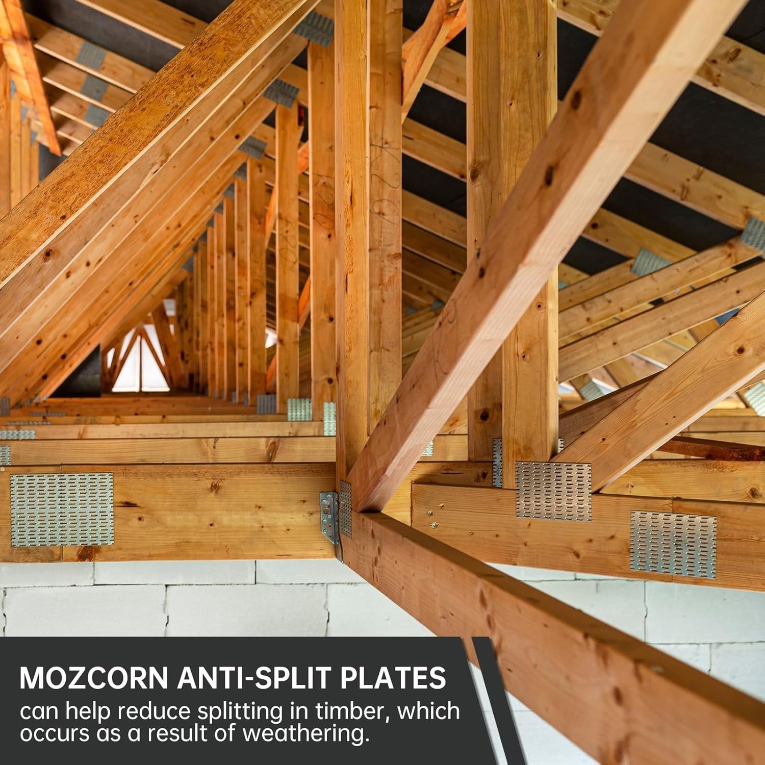 Alloy Steel Truss Brackets 8×10 – 10 Durable Plates for Wood Structure Stability
