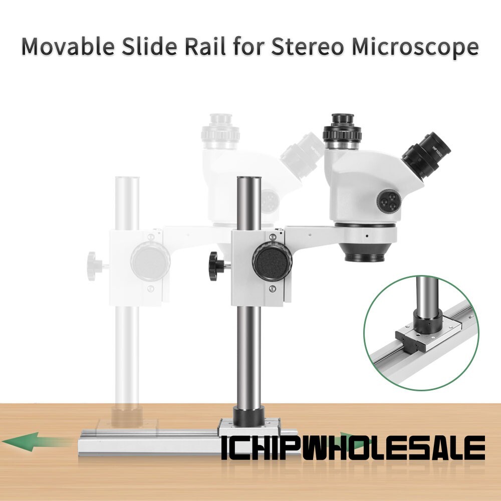 HY-5100-HG7045 7-50X Slide-rail Base Microscope Camera Stereo Trinocular Lens