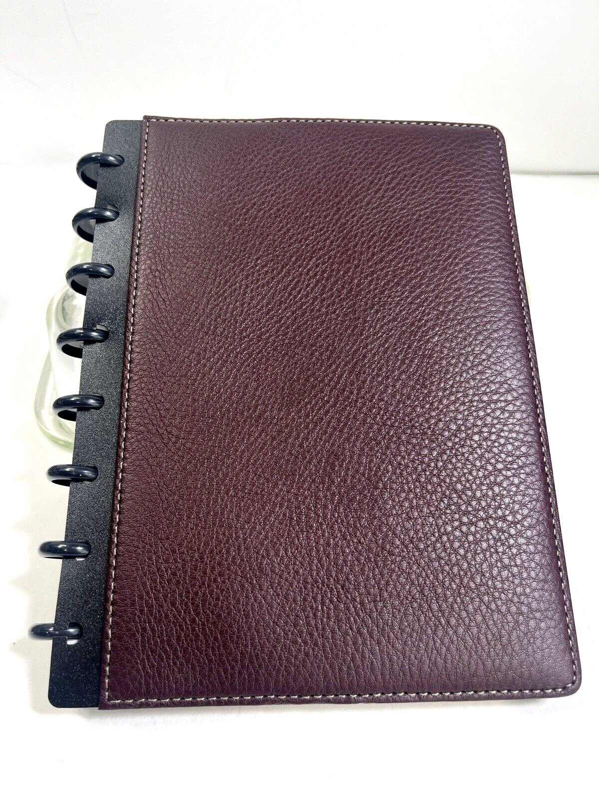 Levenger Circa Foldover Notebook Size Junior Cordova Leather Oxblood New in Box