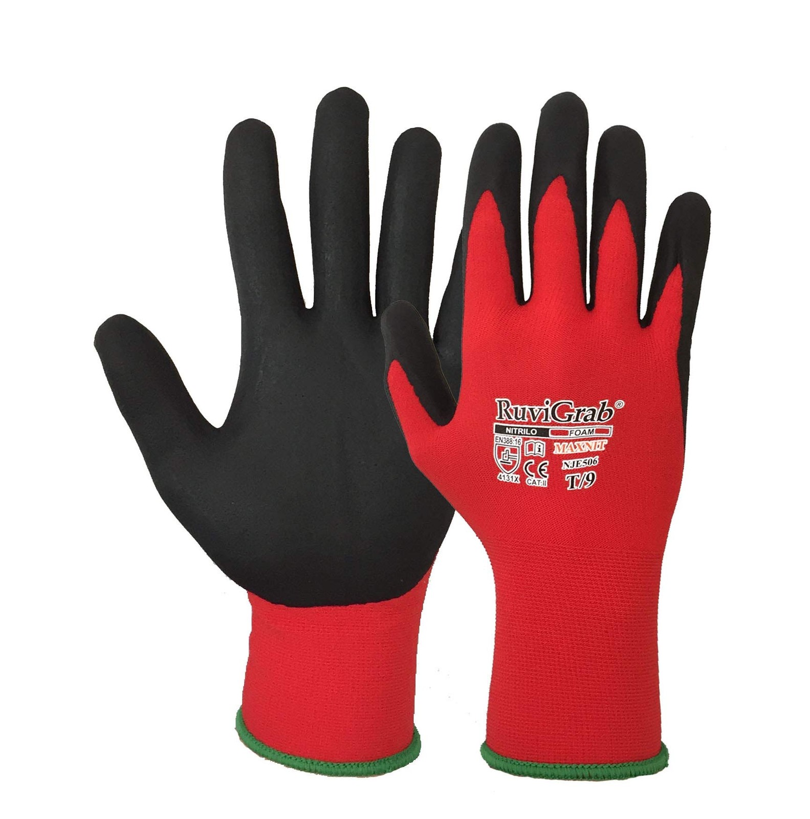 Support Glove, Nylon, Lycra, 15g, Nitrile Foam