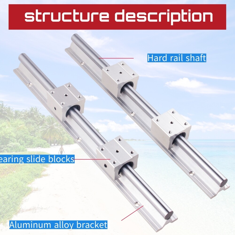 SBR12/16/20/25 Linear Guide Rail L200~2200mm+SBR12/16/20/25UU Bearing Blocks CNC