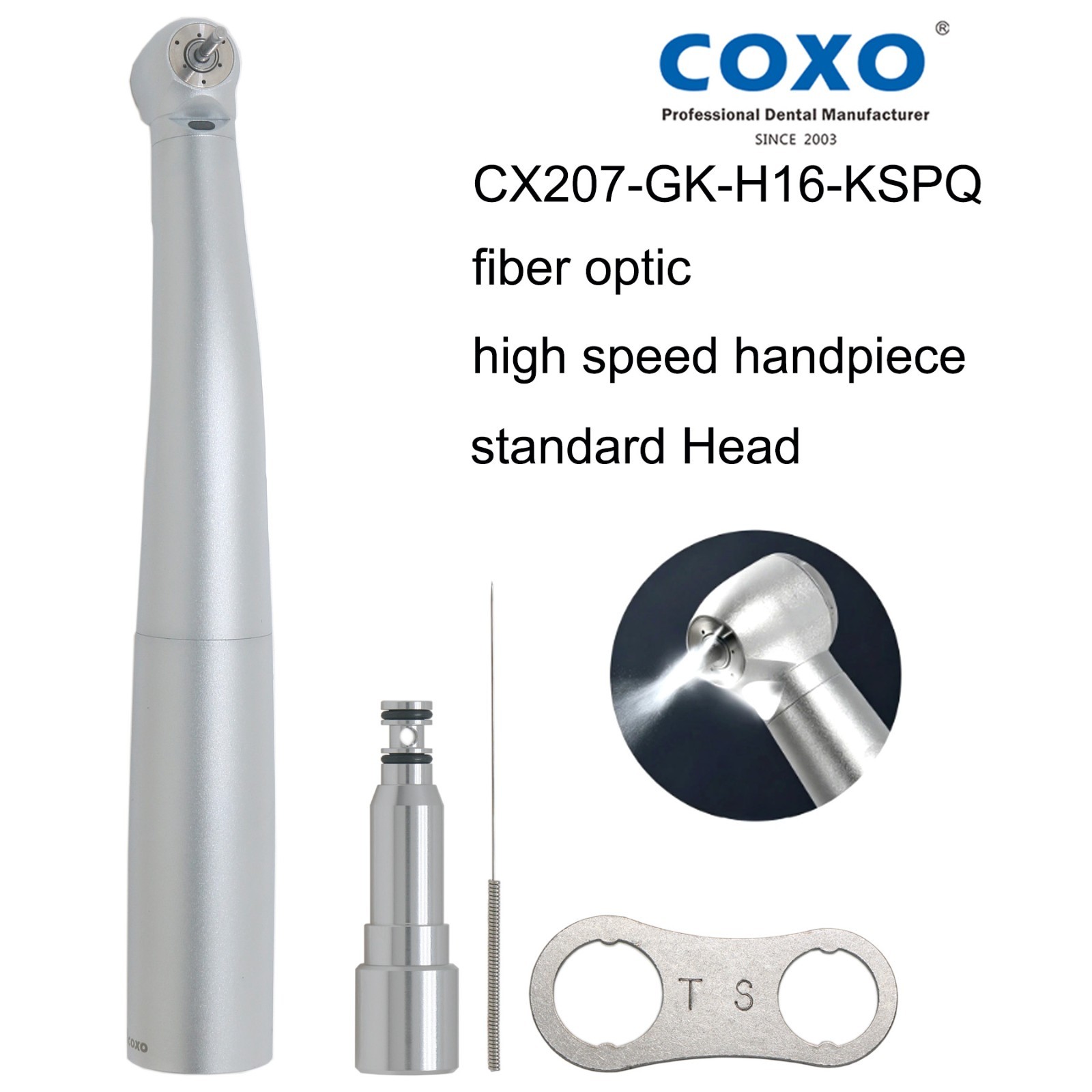 COXO Dental High Speed Handpiece Fiber Optic Turbine CX207-G KaVo MULTIflex LED