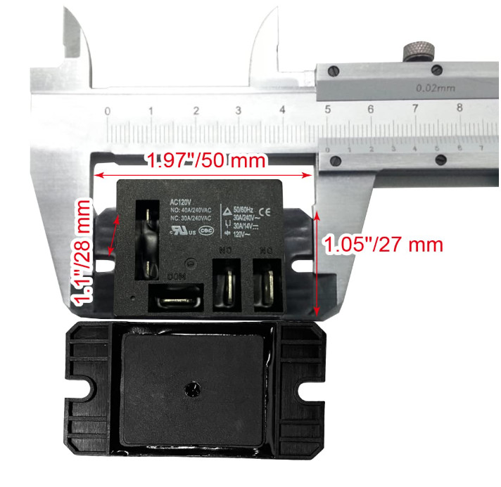 Miniature Power Relay 30A, AC120V Coil, SPDT(1NO 1NC) Mini 120 Volt AC 120V
