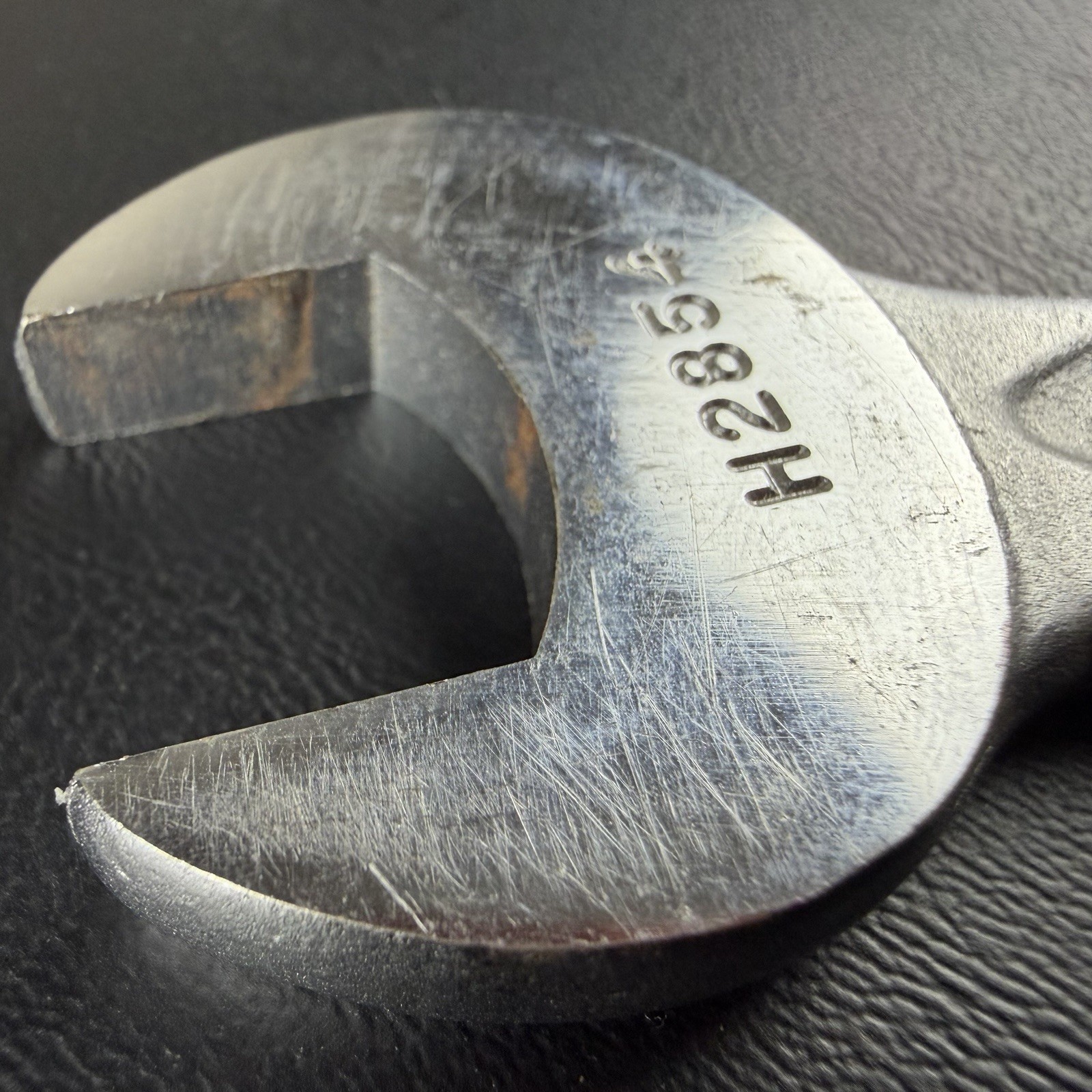 Vintage Wizard H2854 18mm x 19mm Double Open End Wrench Forged USA Metric Tool