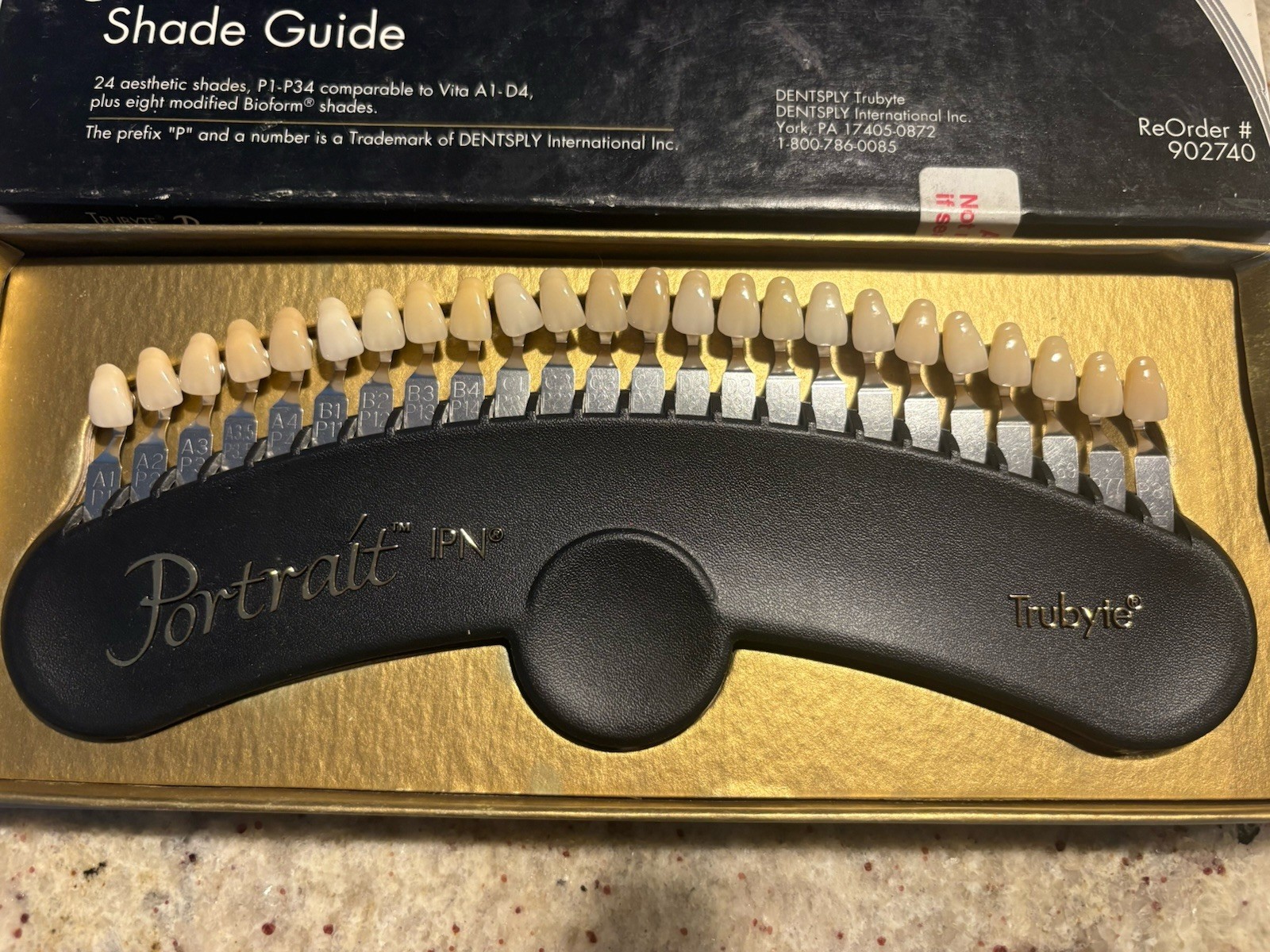 Trubyte Portrait IPN Plastic Shade Guide Dentsply – OPEN BOX # 902740