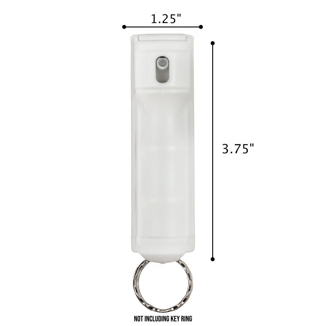 POLICE MAGNUM Keychain Pepper spray Self Defense- 1 Pack .50oz White Flip Top OC