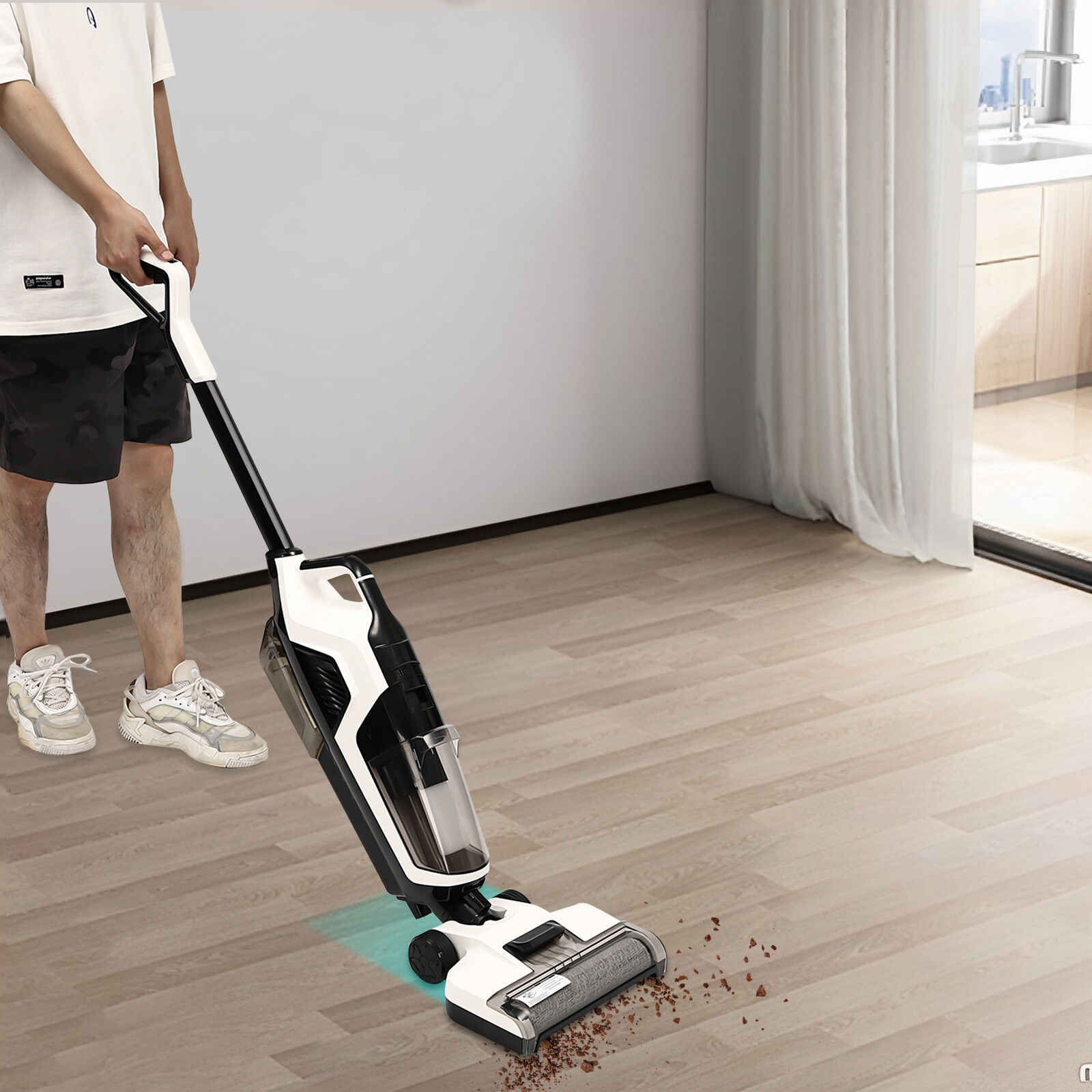 Hard Floor Cordless Wet Dry Vacuum Floor Cleaner Mop Vacuum Cleaning Machine USA