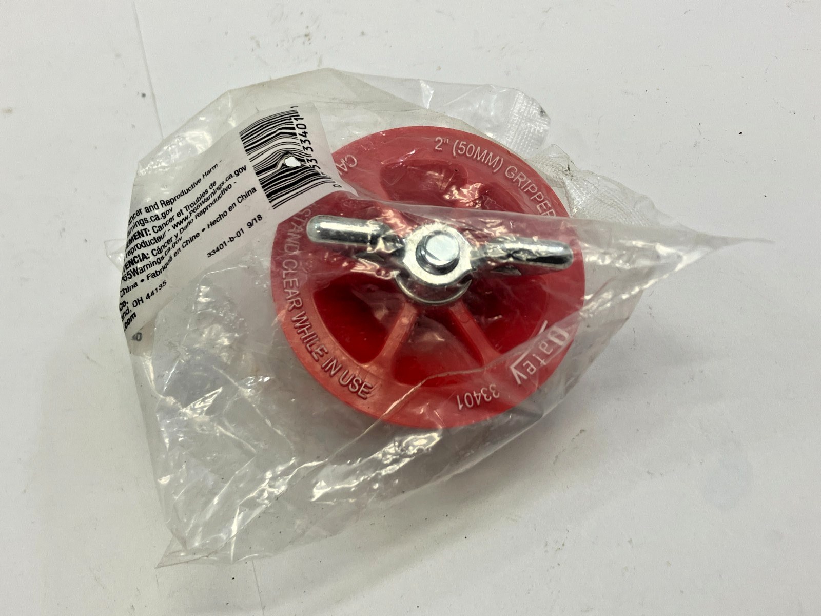NEW OATEY 33401 PLASTIC RUBBER WING NUT 2″ PLUMBING PIPE TEST PLUG