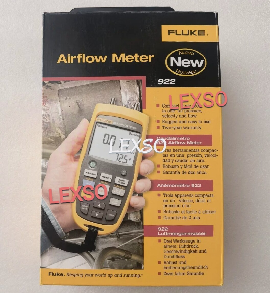 Fluke 922 Airflow Micromanometer with Bright Backlit Display%
