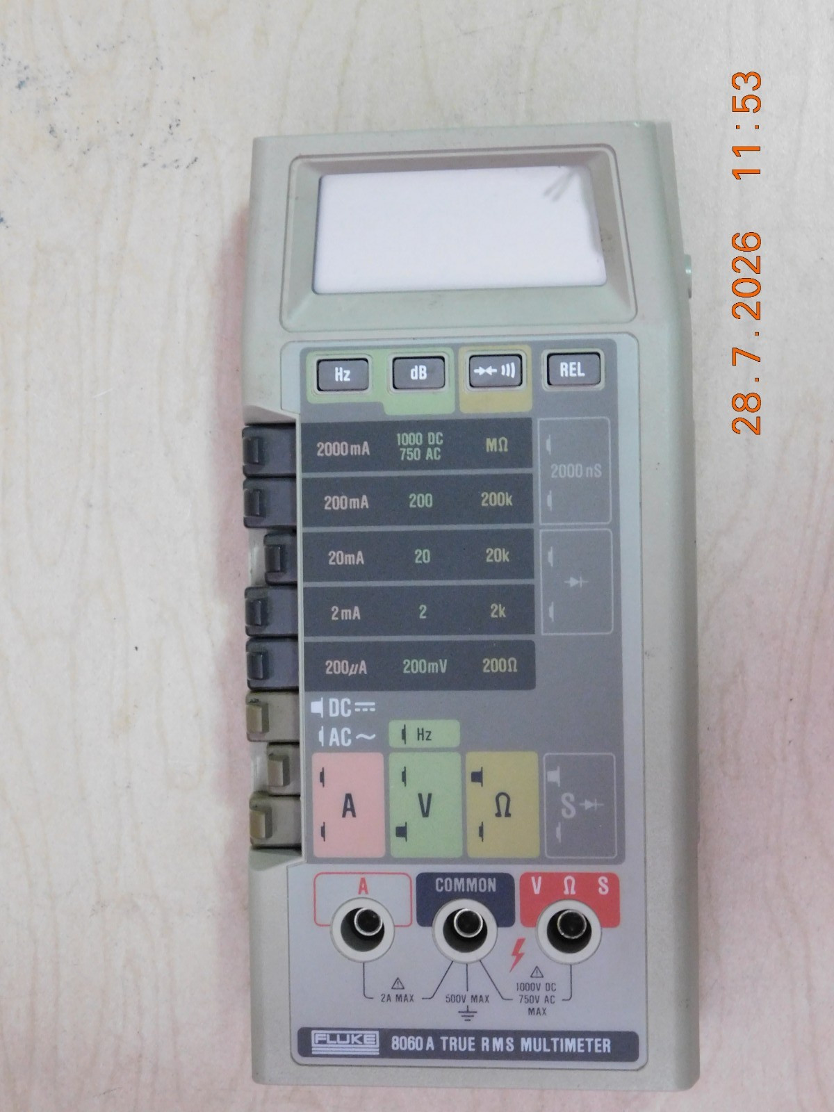 Fluke 8060A .4.5 Digit Multimeter. True RMS AC.