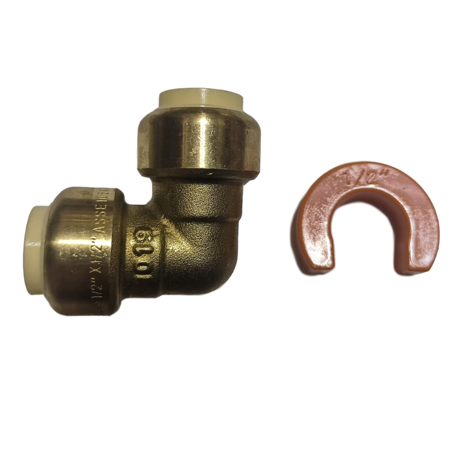 5) 1/2″ Push-Fit Elbow for Sharkbite Elbow with 1 Free Removing Clip, Lead Free