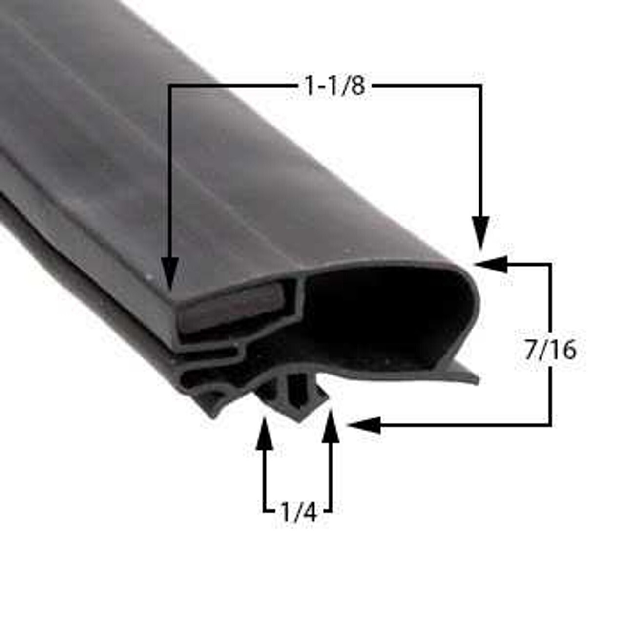29-7/8″ x 65″ x 1-1/8″ Wide, 101 Aircell Style Anthony Door Gasket 02-14160-2007