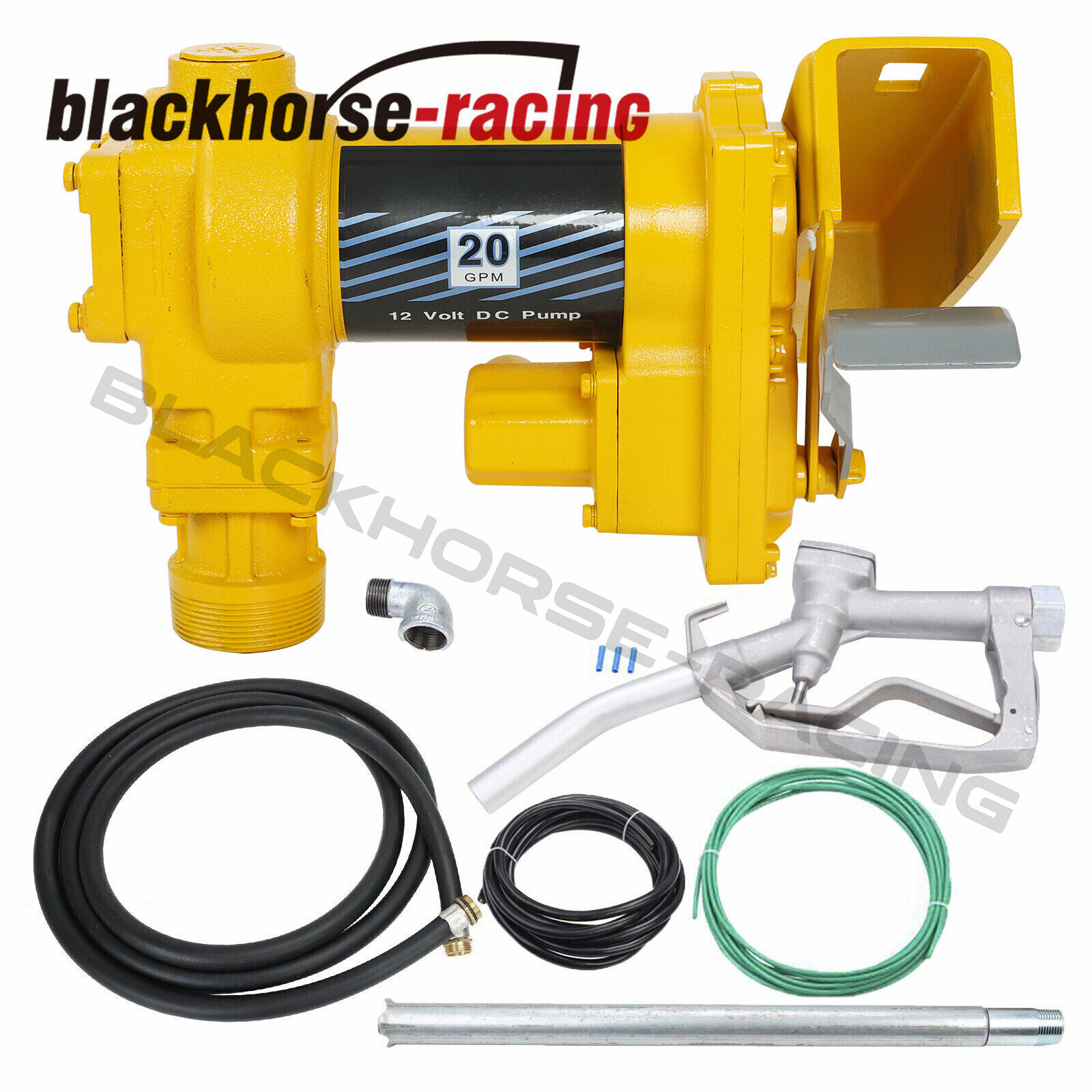 Fuel Transfer Pump 20GPM 12V DC Gasoline with Nozzle Kit for Gas Diesel Kerosene