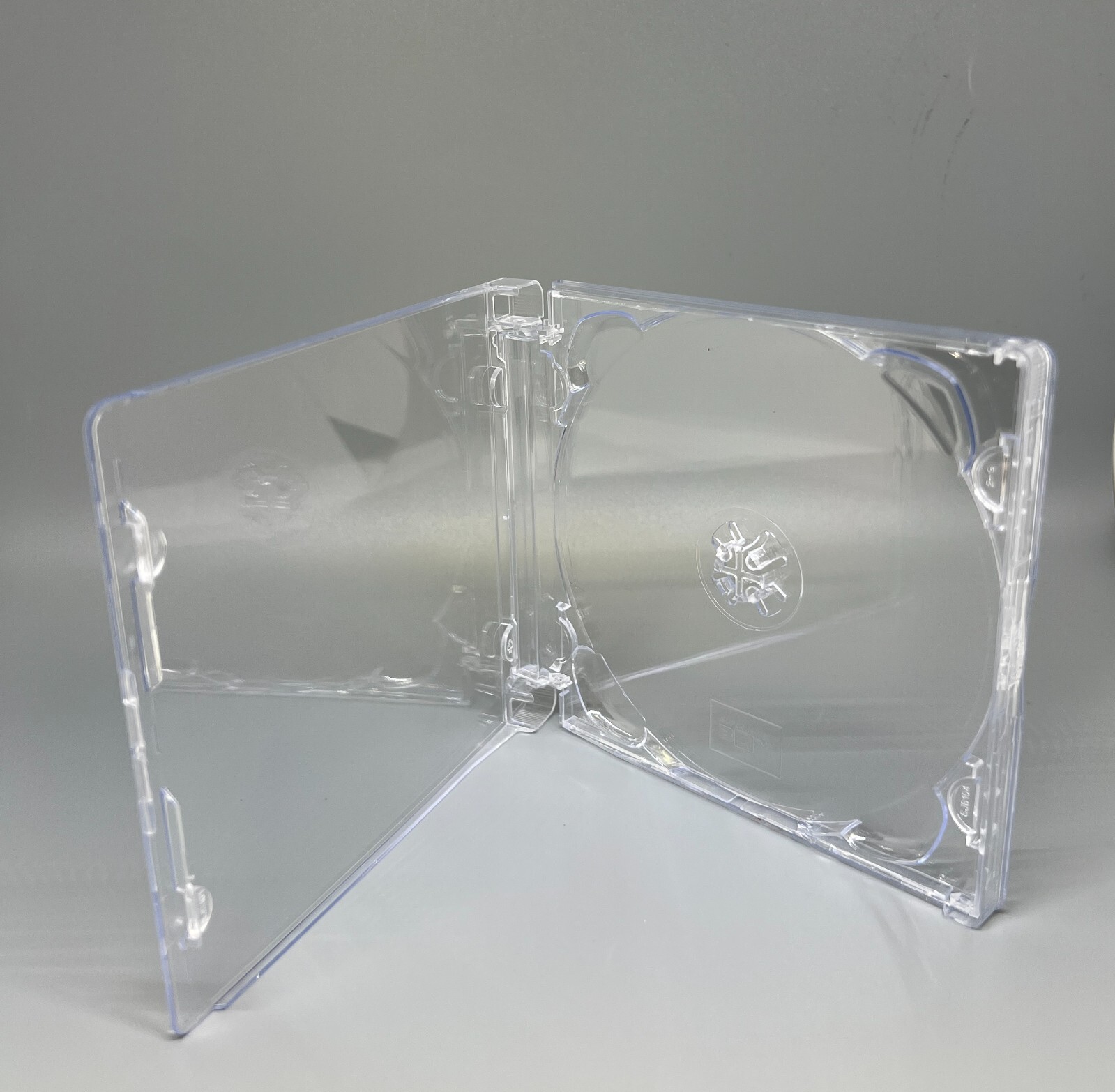 10 PCS NEW CLEAR ORIGINAL SINGLE SUPER JEWEL BOX W/SJB LOGO, LARGE HINGE,O-SJB