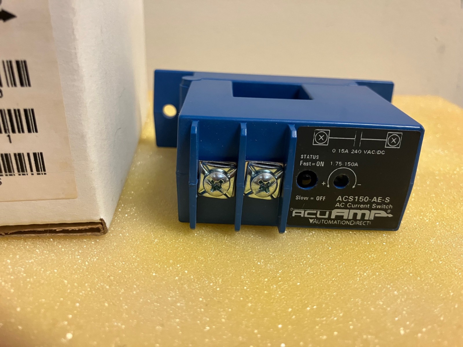 ACUAMP AC CURRENT SWITCH ACS150-AE-S 0.15A 240VAC/DC – Automation Direct – NOS