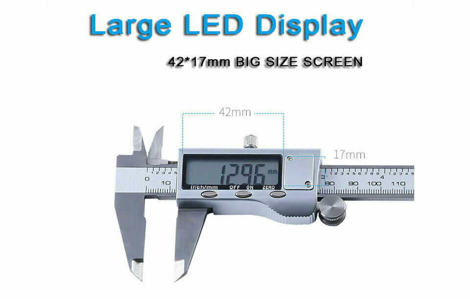 150mm Stainless Steel Digital Caliper Vernier Electronic Measuring Ruler Tool