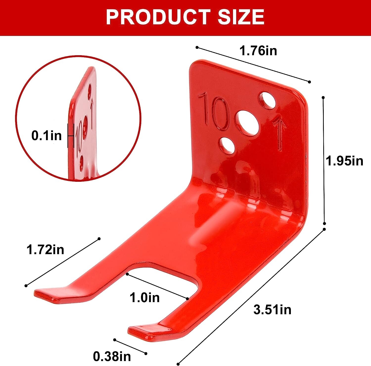 🔥🧯2-UNIVERSAL FORK STYLE WALL MOUNT BRACKETS 5-10 & 20lb. FIRE EXTINGUISHER
