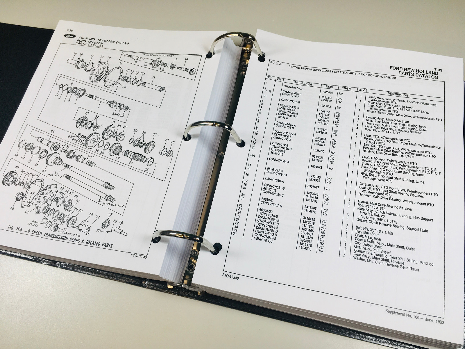 Ford 2600 3600 4600 6600 7600 Tractor Ag & Industrial Parts Manual Catalog Book