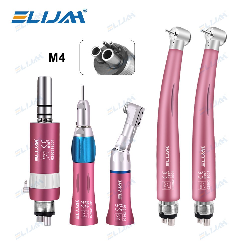 Dental High Speed/Slow Low Speed Handpiece Contra Angle Air Motor Kits 2/4 Holes