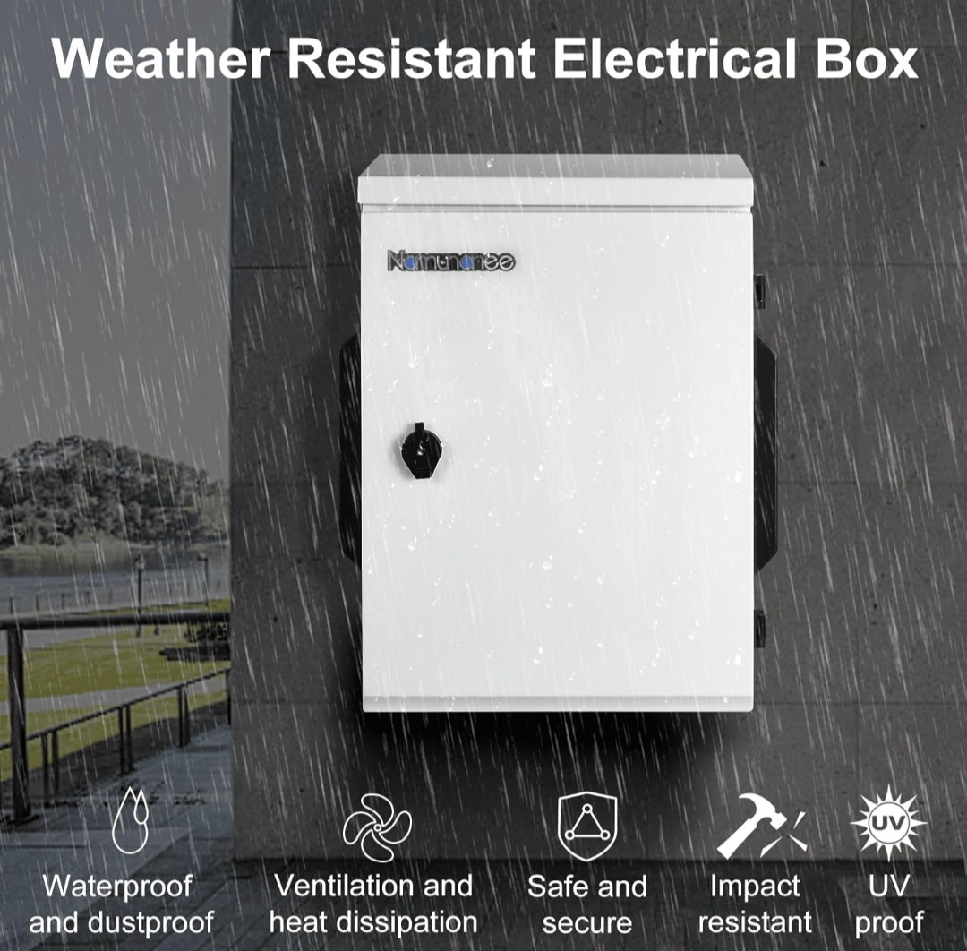 Outdoor Electrical Box, Cold-Rolled Steel Plate, Aluminum Beam, 19.6x 15.7x 7.9