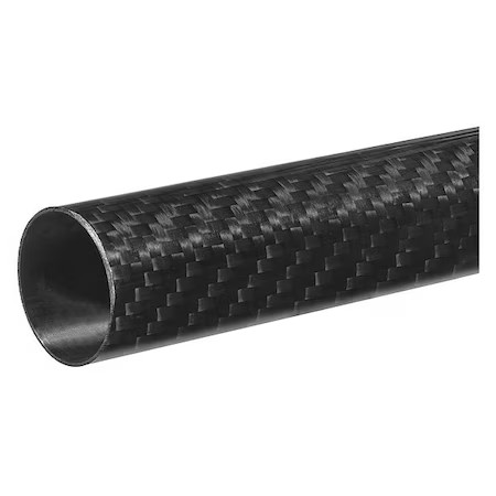 Zoro Select Bulk-Ct-Cf-11 Tube, Crbnfiber, 6Ft, 7/8″India, 1″Outdi, Blk,